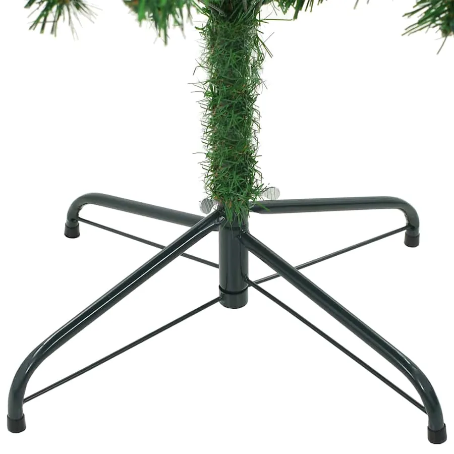 Sapin de Noël artificiel avec 300 LED Vert 210 cm PVC et Acier - 12
