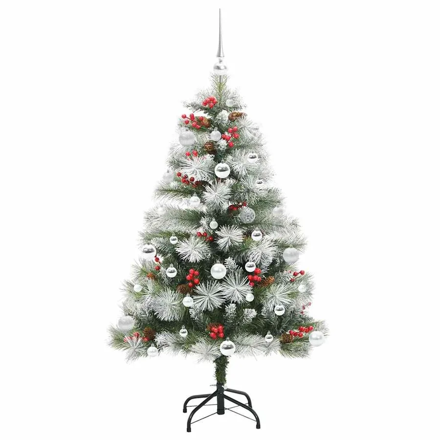 Sapin de Noël artificiel Vert et blanc 150 cm - 4