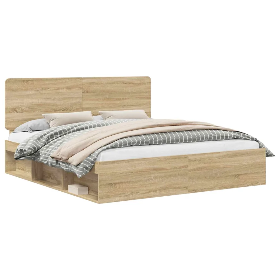 Cadre de lit Sonoma 200 x 200 cm Bois de pin massif - 2