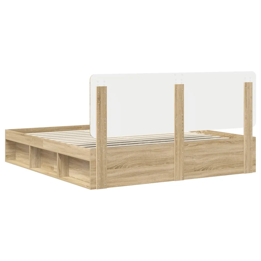 Cadre de lit Sonoma 200 x 200 cm Bois de pin massif - 9