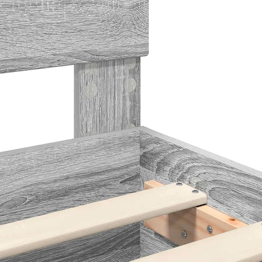 Cadre de lit Gris Sonoma 120 x 200 cm Bois d'ingénierie - 10