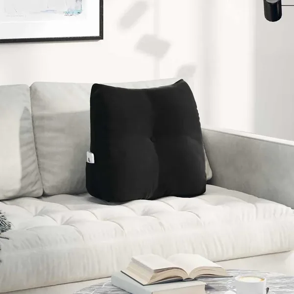 Coussin de Dos Noir 45 x 24 x 50 cm Velours