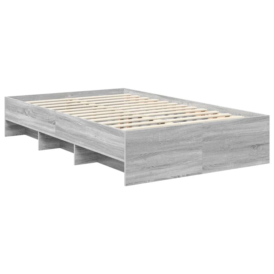 Cadre de lit Gris Sonoma 120 x 123 cm Bois d'ingénierie - 5