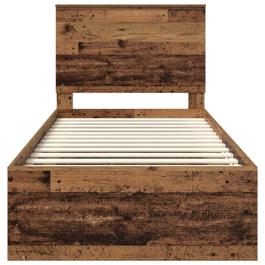 Cadre de lit Bois ancien 90 x 190 cm Bois de pin massif - 7