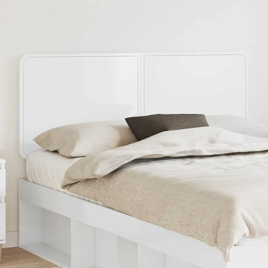 Tête de lit Blanc Brillant Bois d'ingénierie