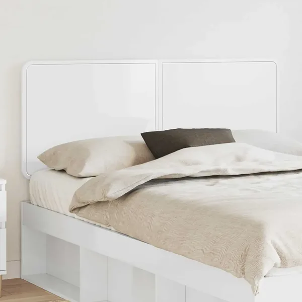 Tête de lit Blanc Brillant Bois d'ingénierie