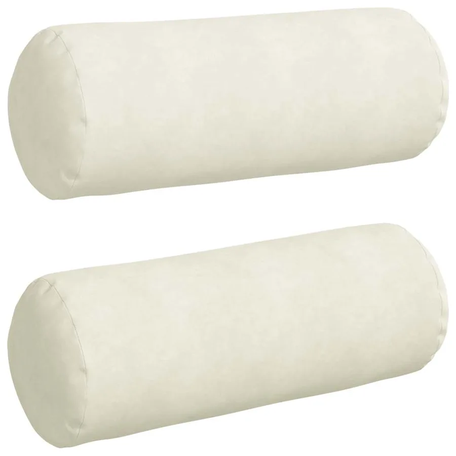 Coussins d'accent 2 pcs Crème Ø 25 x 70 cm - 2