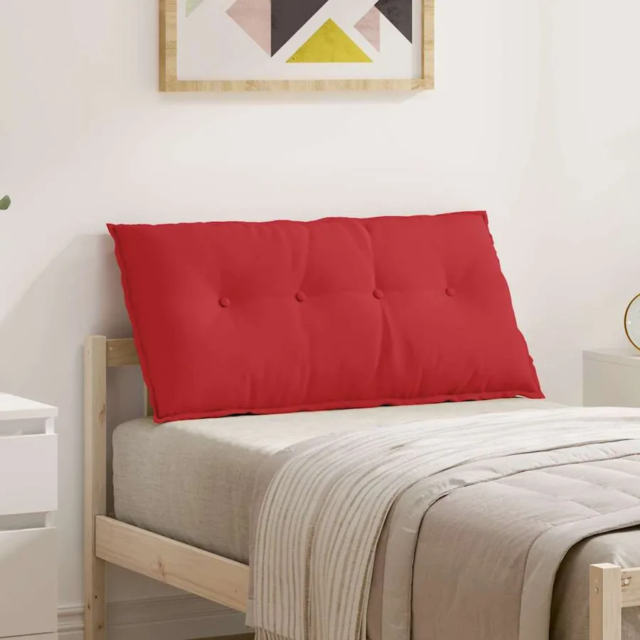 Coussin de Dos Rouge 100 x 19 x 50 cm tissu