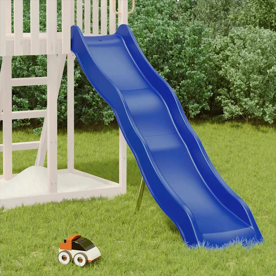 Toboggan de jeu bleu 210x40 cm polypropylène - 2