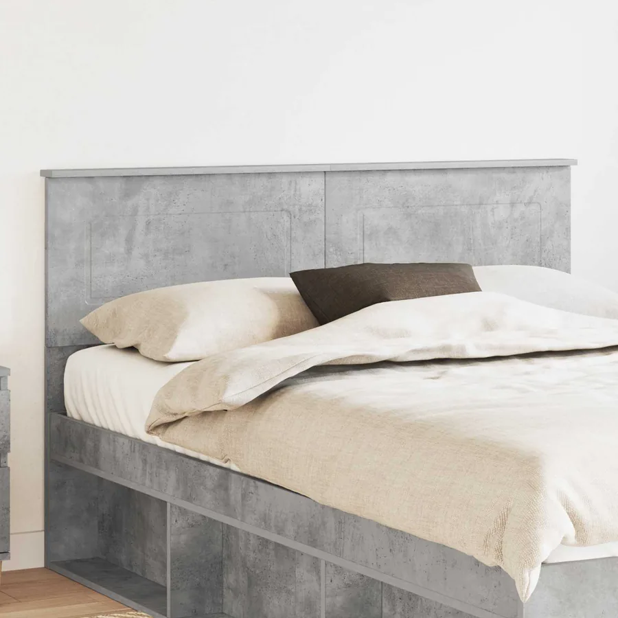 Tête de lit Gris béton Bois d'ingénierie