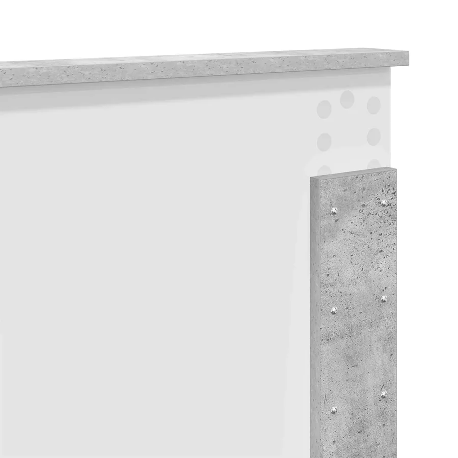 Cadre de lit Béton 140 x 190 cm Bois d'ingénierie - 11