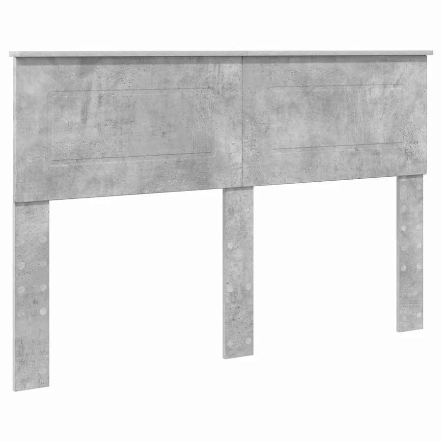 Cadre de lit Gris béton 140 x 200 cm Bois d'ingénierie - 6