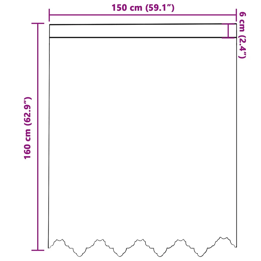 Rideau en Dentelle Blanc 150 x 160 cm Polyester - 8