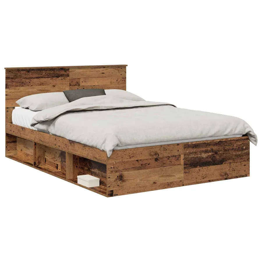 Cadre de lit Bois ancien 140 x 200 cm Bois d'ingénierie - 2