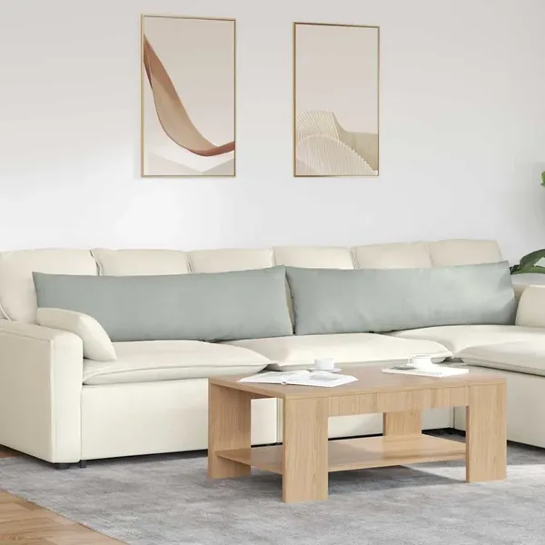 Coussins de canapé 2 pcs Gris clair 145 x 40 cm