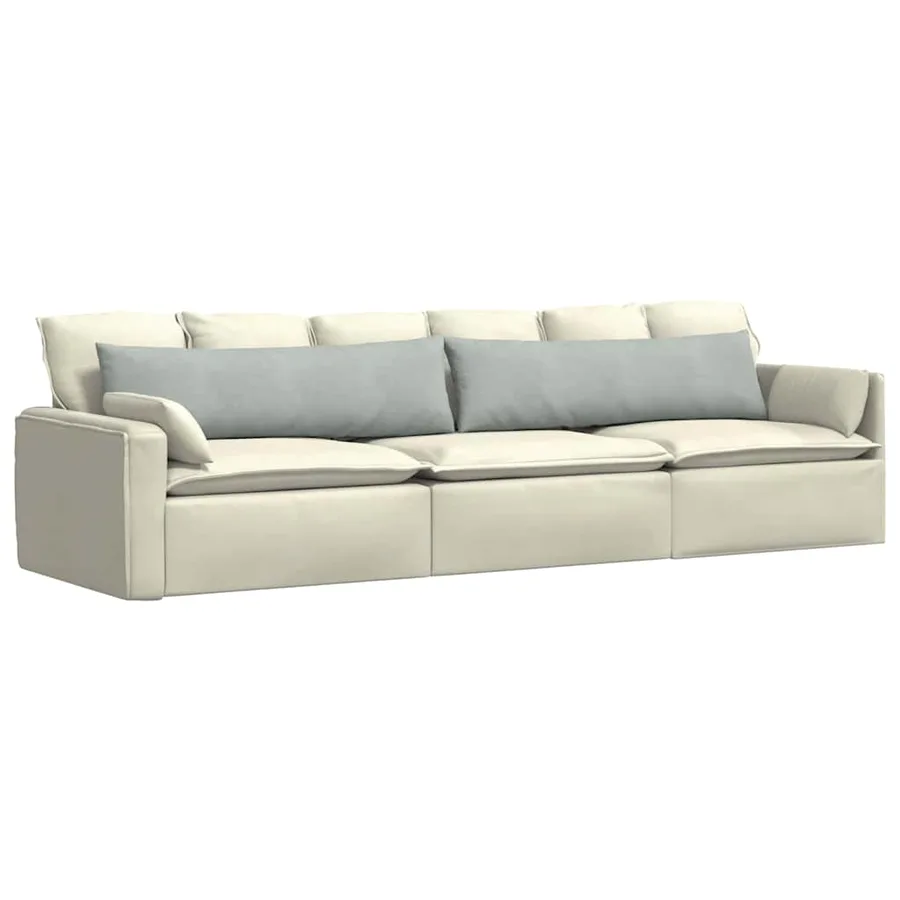 Coussins de canapé 2 pcs Gris clair 145 x 40 cm - 3