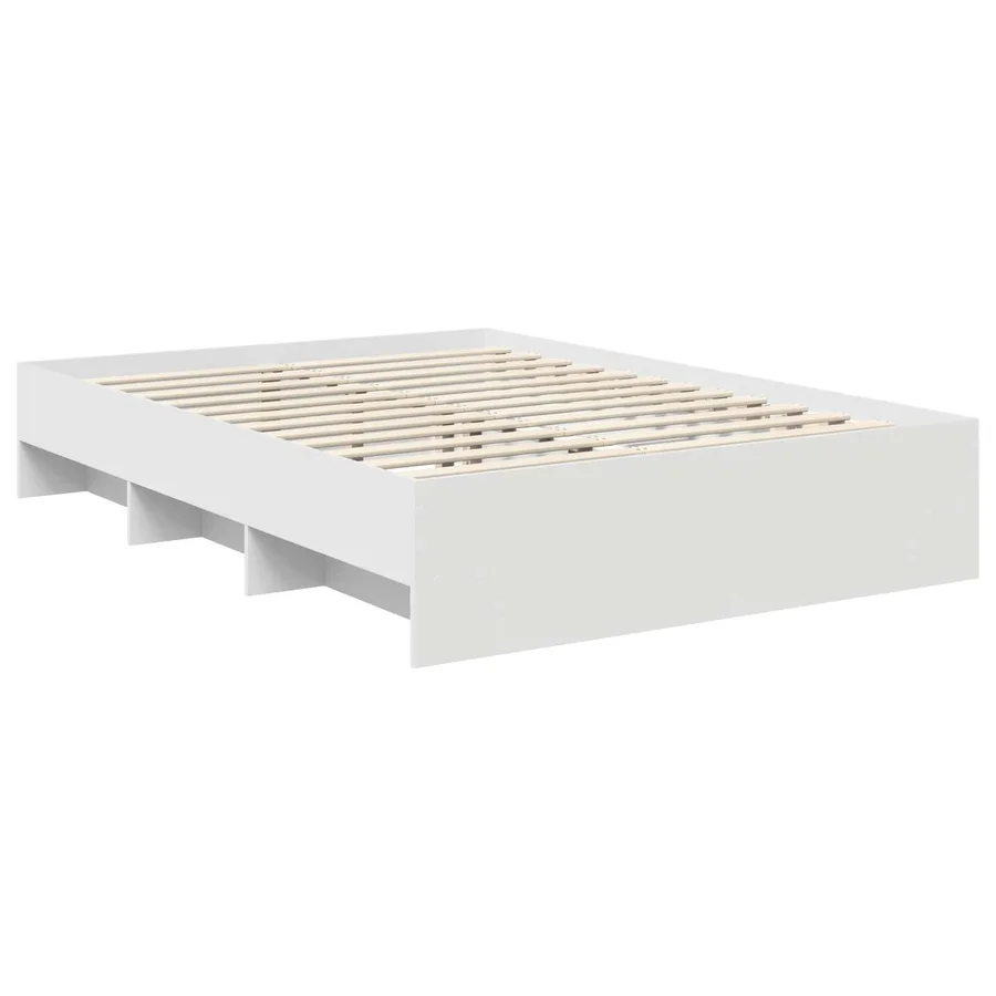 Cadre de lit Blanc 140 x 200 cm Bois d'ingénierie - 5