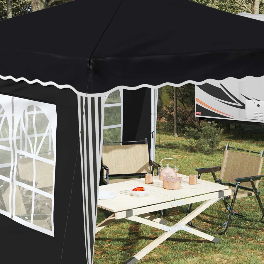 Tente de fête pop-up 288 x 288 x 245 cm Anthracite Tissu Oxford - 4
