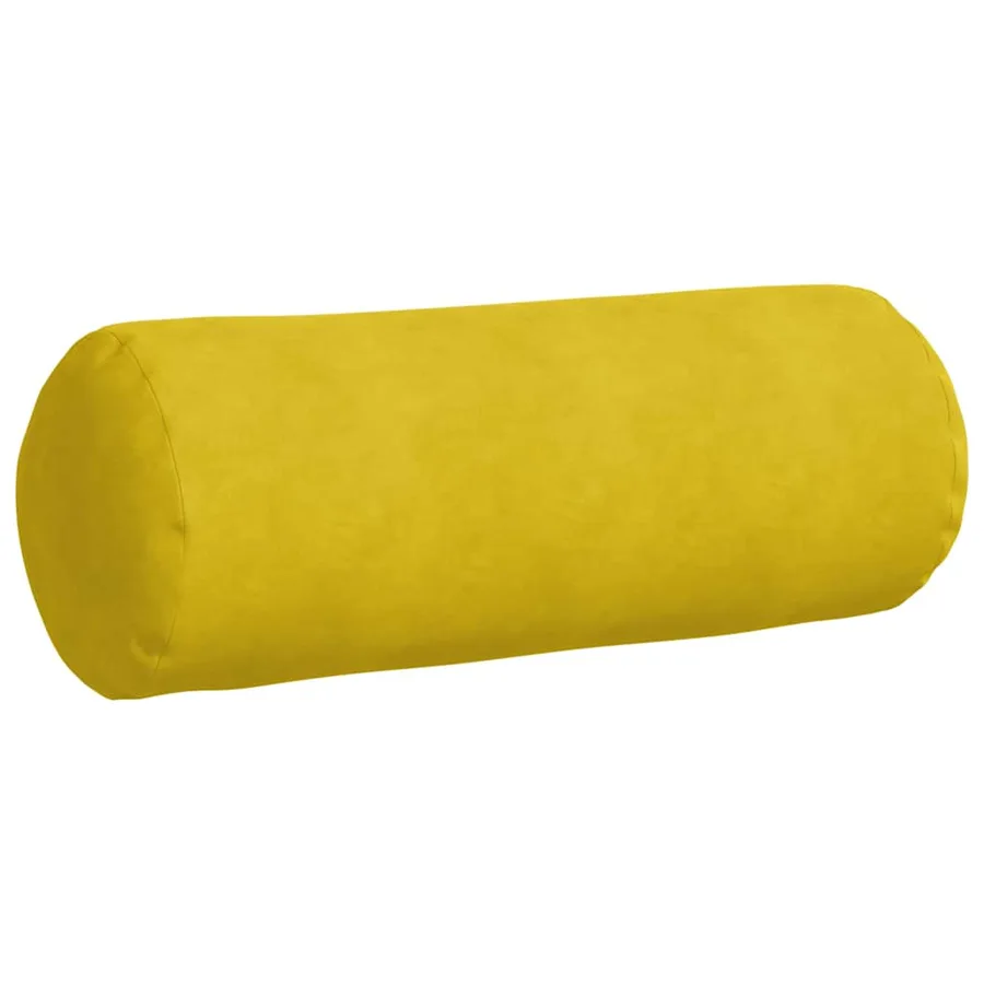 Coussins d'accent 2 pcs Jaune Ø 25 x 70 cm - 5