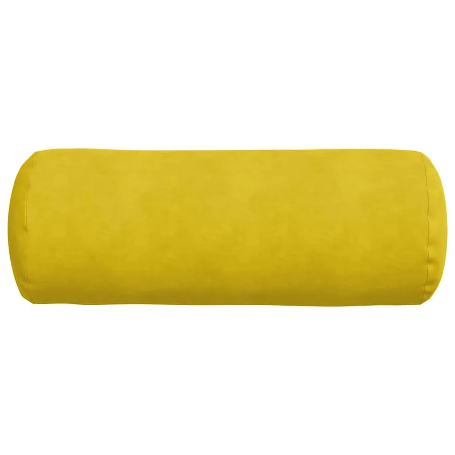 Coussins d'accent 2 pcs Jaune Ø 25 x 70 cm - 6