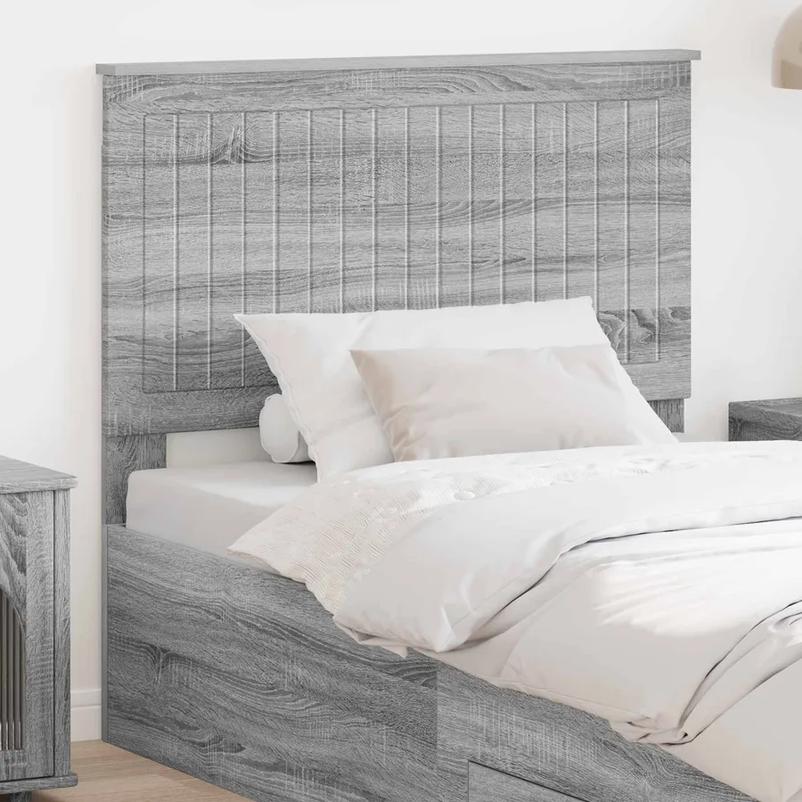 Tête de lit avec tête de lit Gris béton 90 cm Bois d'ingénierie