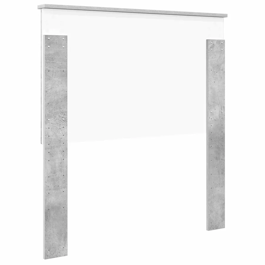 Tête de lit avec tête de lit Gris béton 90 cm Bois d'ingénierie - 6