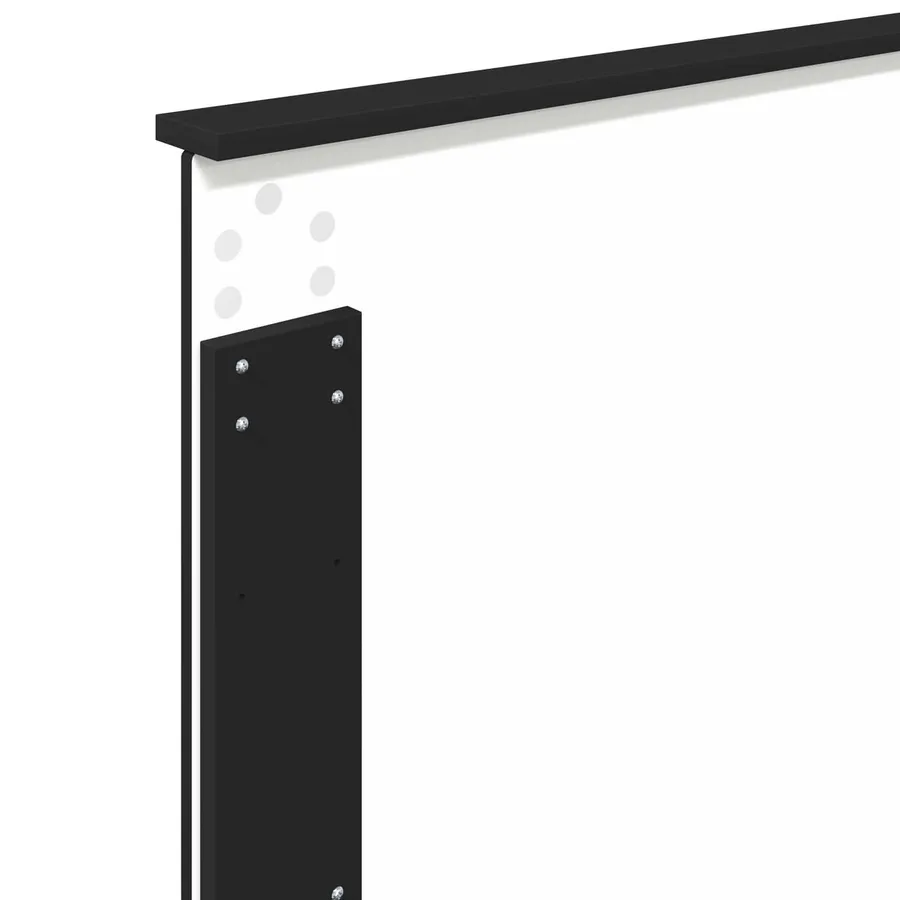 Cadre de lit Noir 90 x 190 cm Bois de pin massif - 11