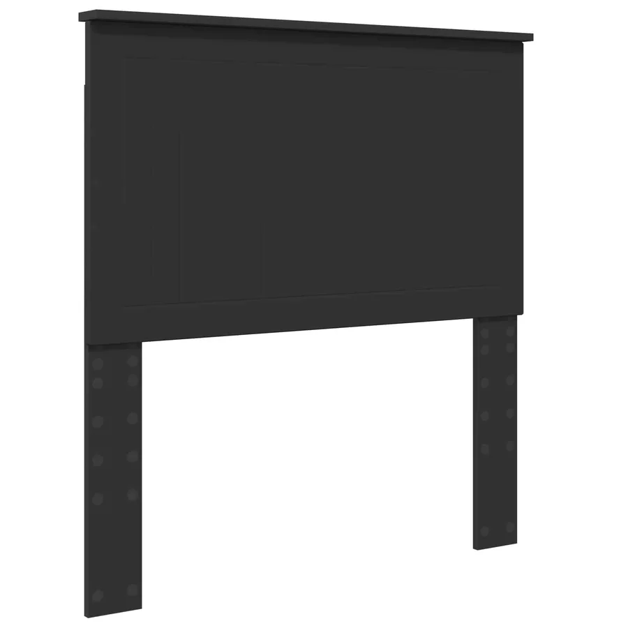 Cadre de lit Noir 90 x 190 cm Bois de pin massif - 6