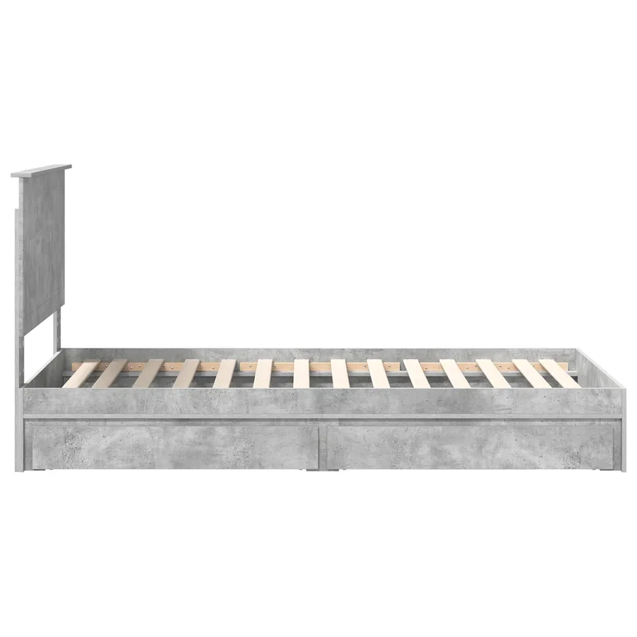Lit de Rangement Gris béton 90 x 190 cm Bois d'ingénierie - 9