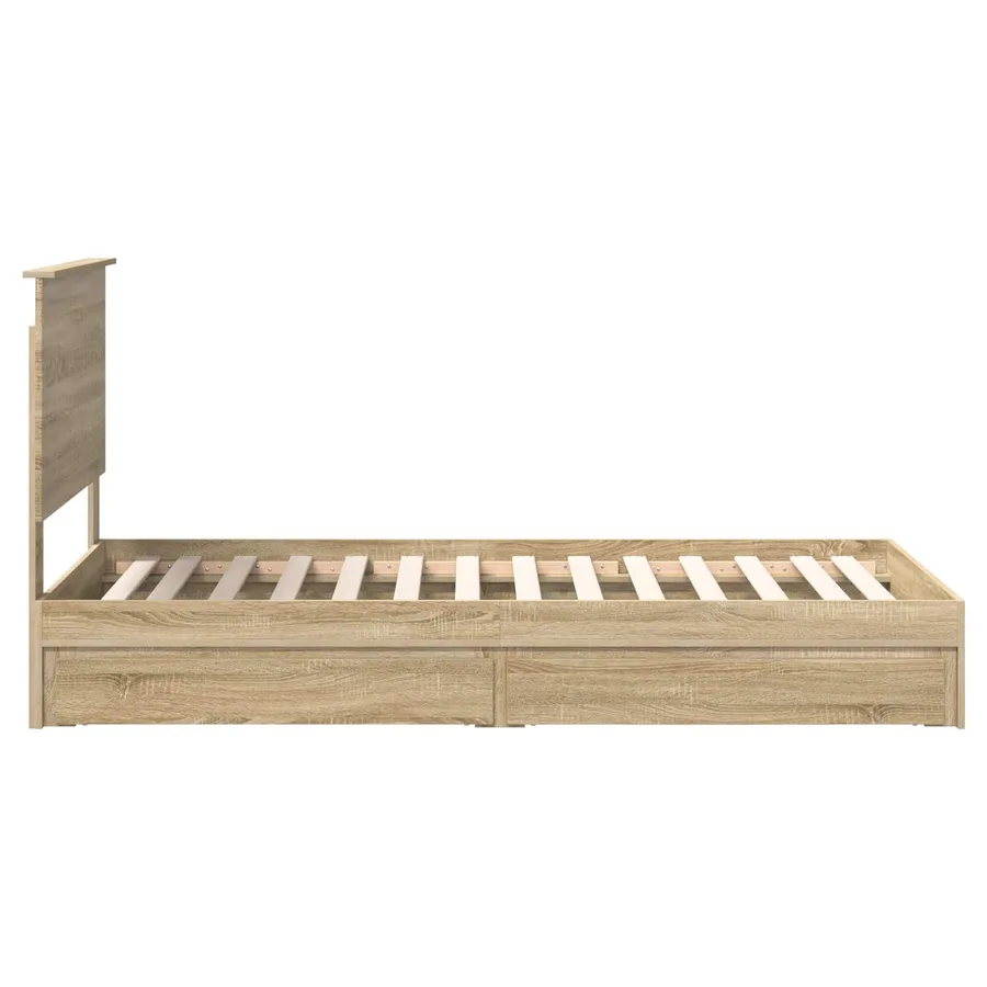 Lit de Rangement Chêne Sonoma 90 x 200 cm Bois d'ingénierie - 9