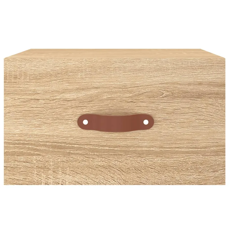 Table de chevet murale chêne sonoma 35x35x20 cm - 3