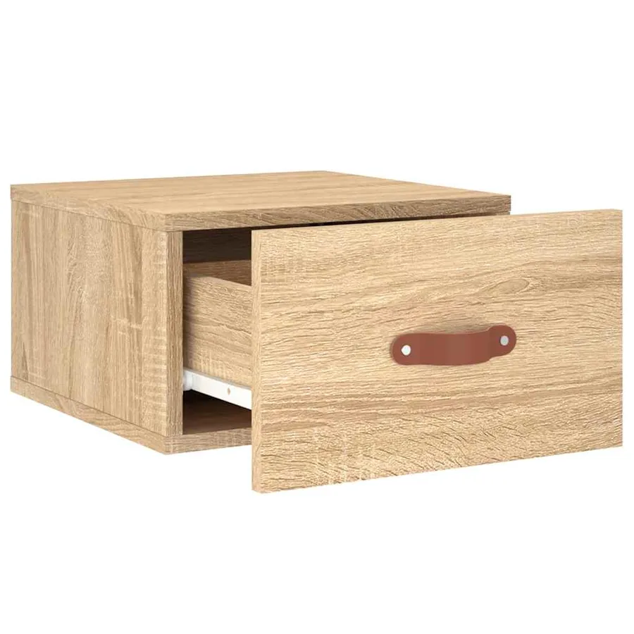 Table de chevet murale chêne sonoma 35x35x20 cm - 4