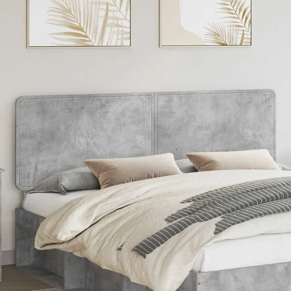 Tête de lit Gris béton Bois d'ingénierie
