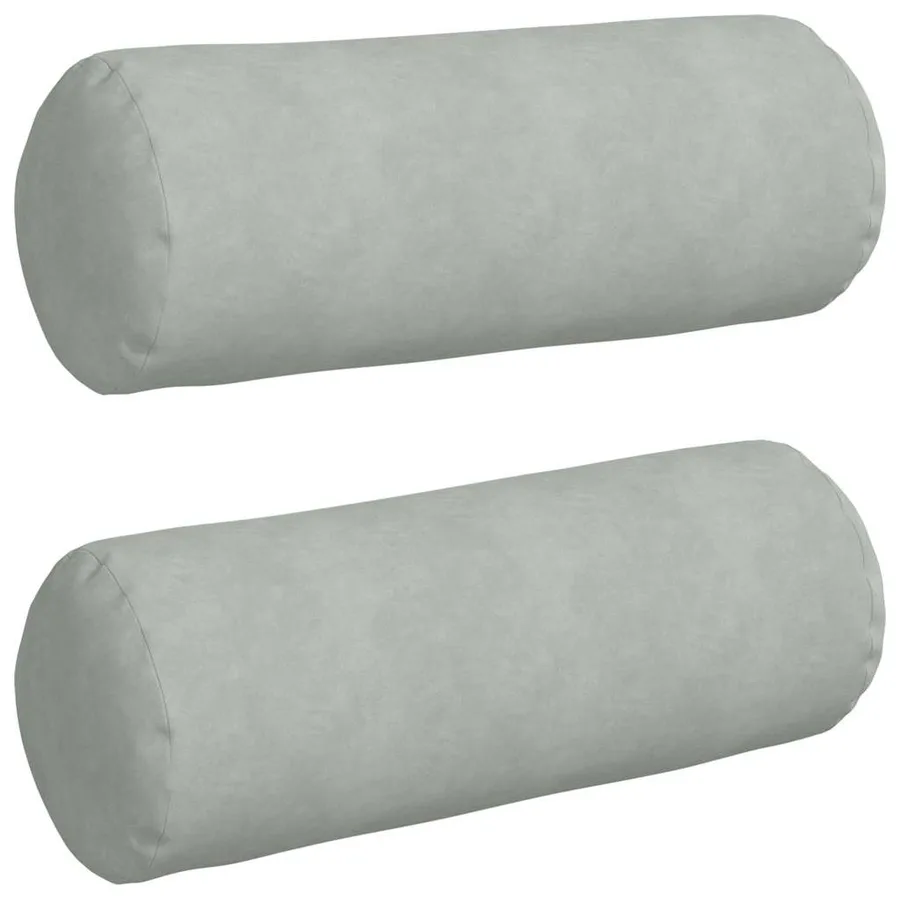 Coussins d'accent 2 pcs Gris clair Ø 25 x 70 cm - 2
