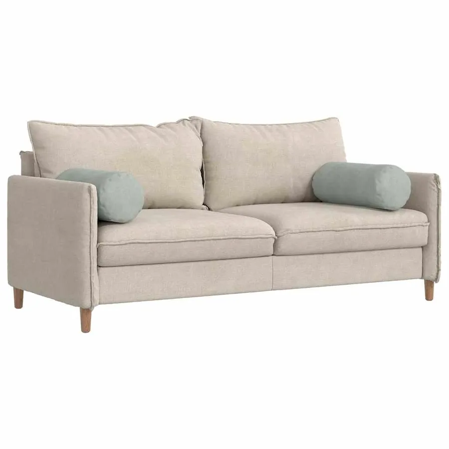 Coussins d'accent 2 pcs Gris clair Ø 25 x 70 cm - 3