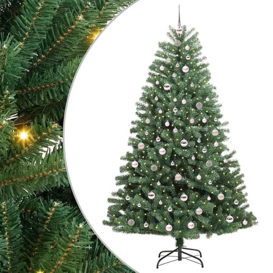 Sapin de Noël Artificiel à Branches Articulées Vert 210 cm - 2