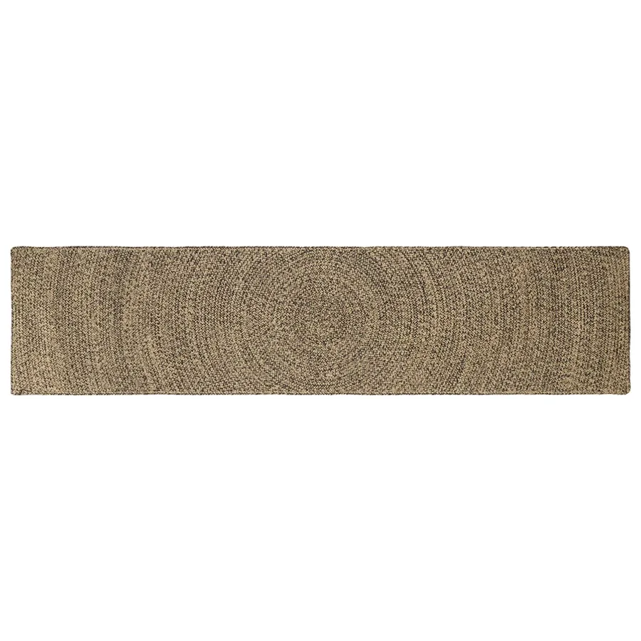Tapis de surface Naturel et noir 60 x 200 cm Jute