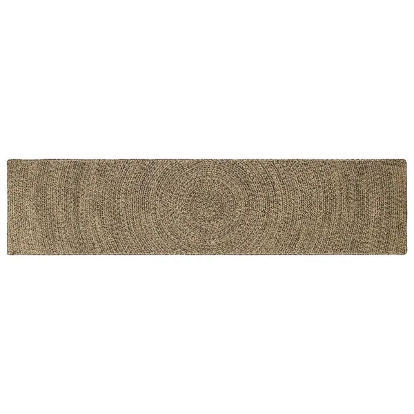Tapis de surface Naturel et noir 60 x 200 cm Jute