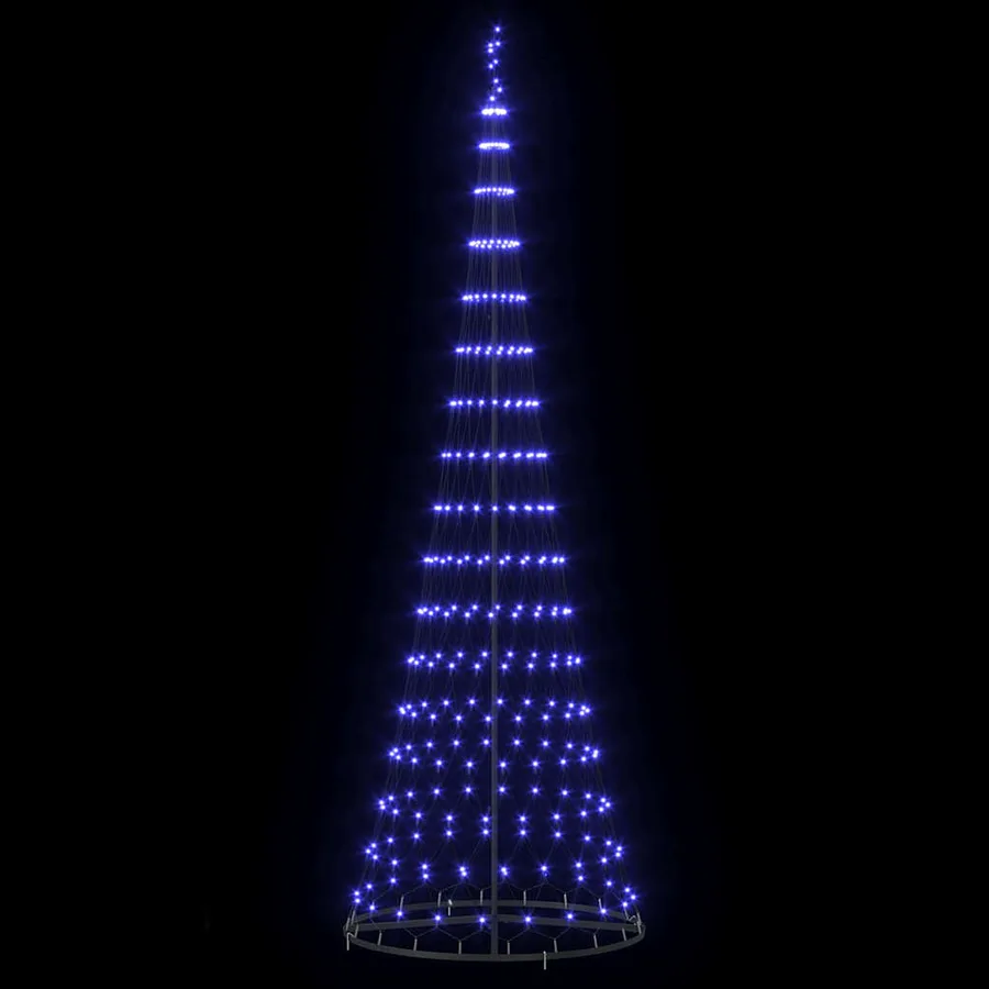 Arbre de Noël LED avec 355 LED avec support Bleu 302,5 cm Métal - 5
