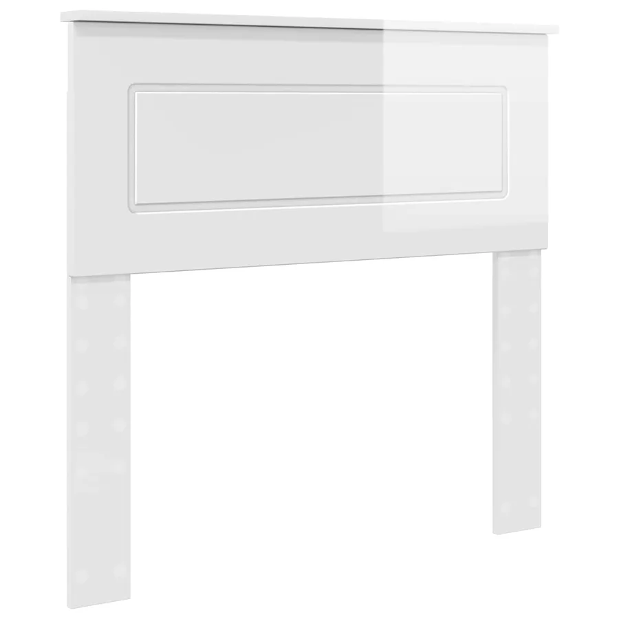 Tête de lit Blanc Brillant Bois d'ingénierie - 2