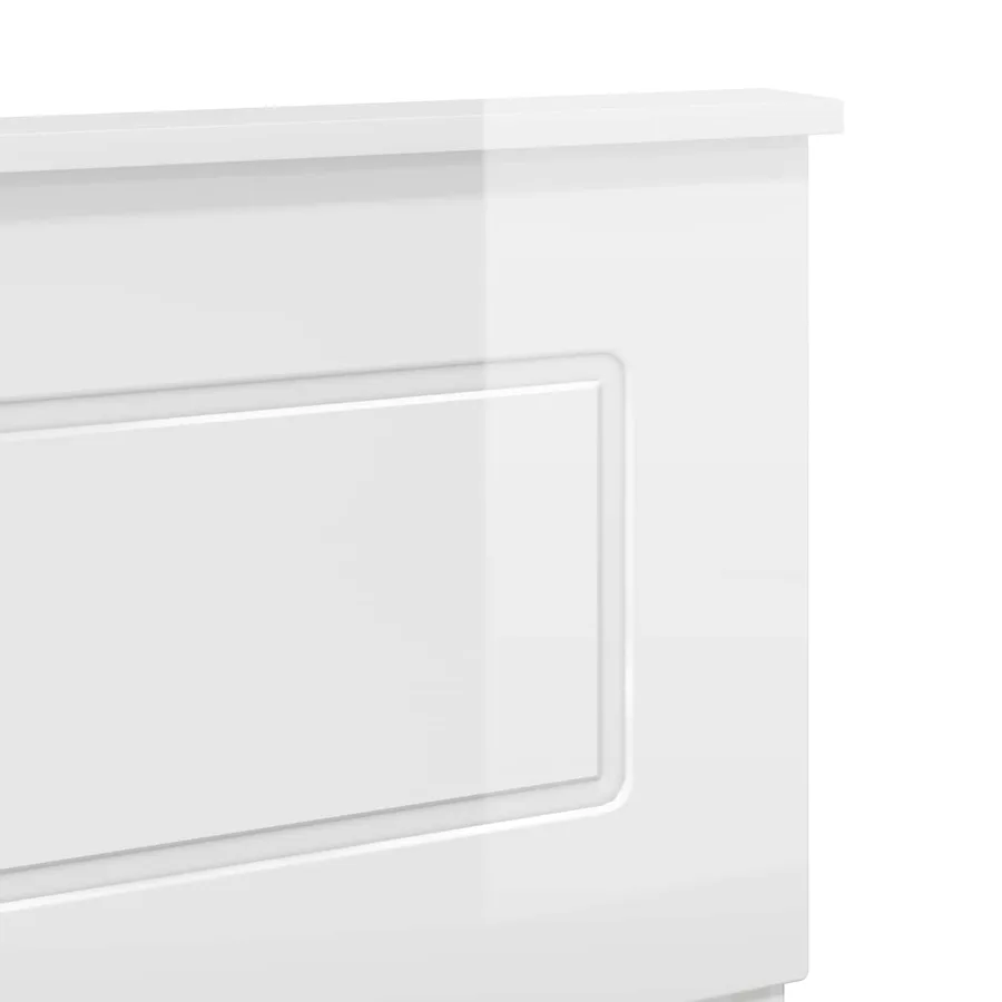 Tête de lit Blanc Brillant Bois d'ingénierie - 7