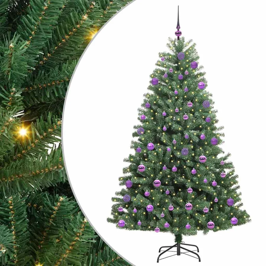Sapin de Noël Artificiel à Branches Articulées Vert 210 cm - 2