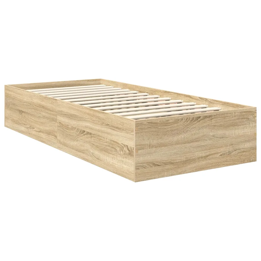 Cadre de lit Chêne Sonoma 75 x 190 cm Bois d'ingénierie - 5