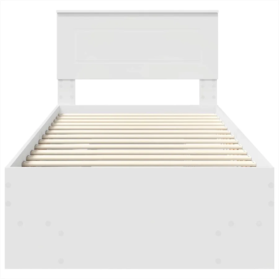 Cadre de lit Blanc 80 x 200 cm Bois d'ingénierie - 7