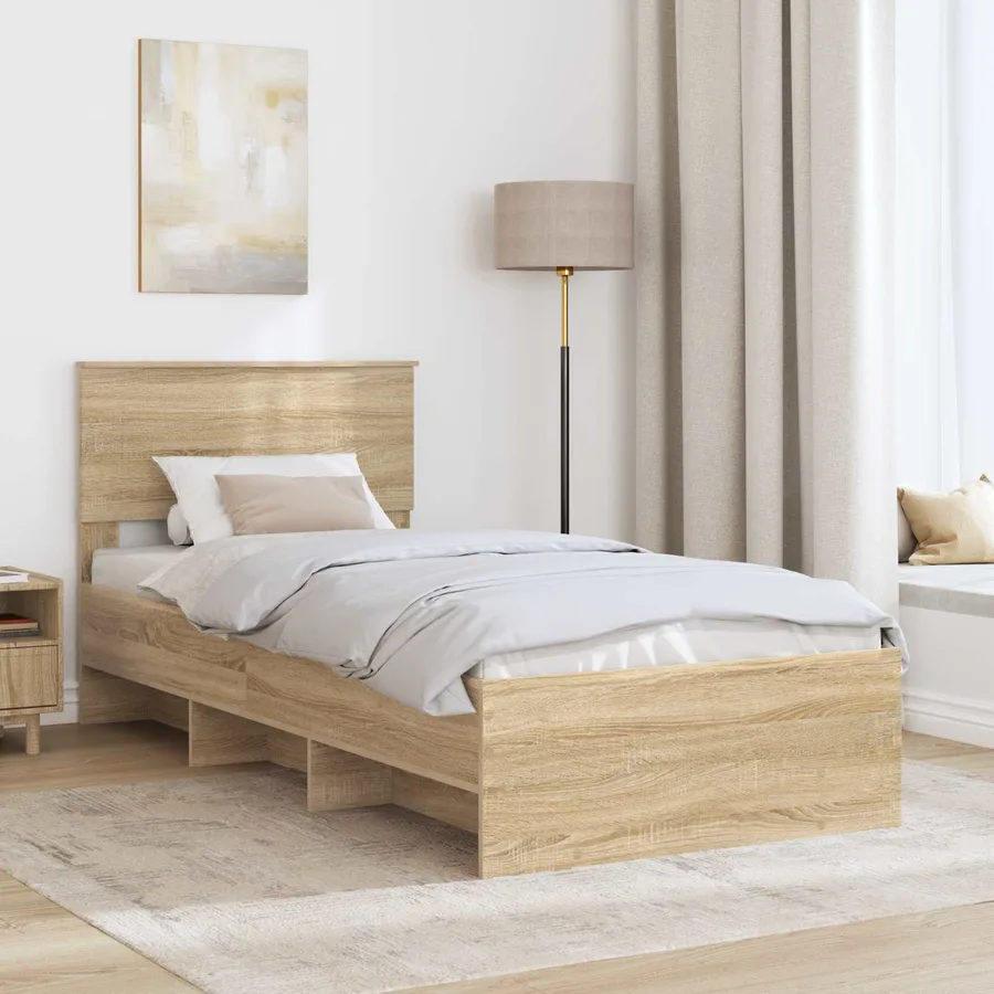 Cadre de lit Chêne Sonoma 80 x 200 cm Bois d'ingénierie - 3