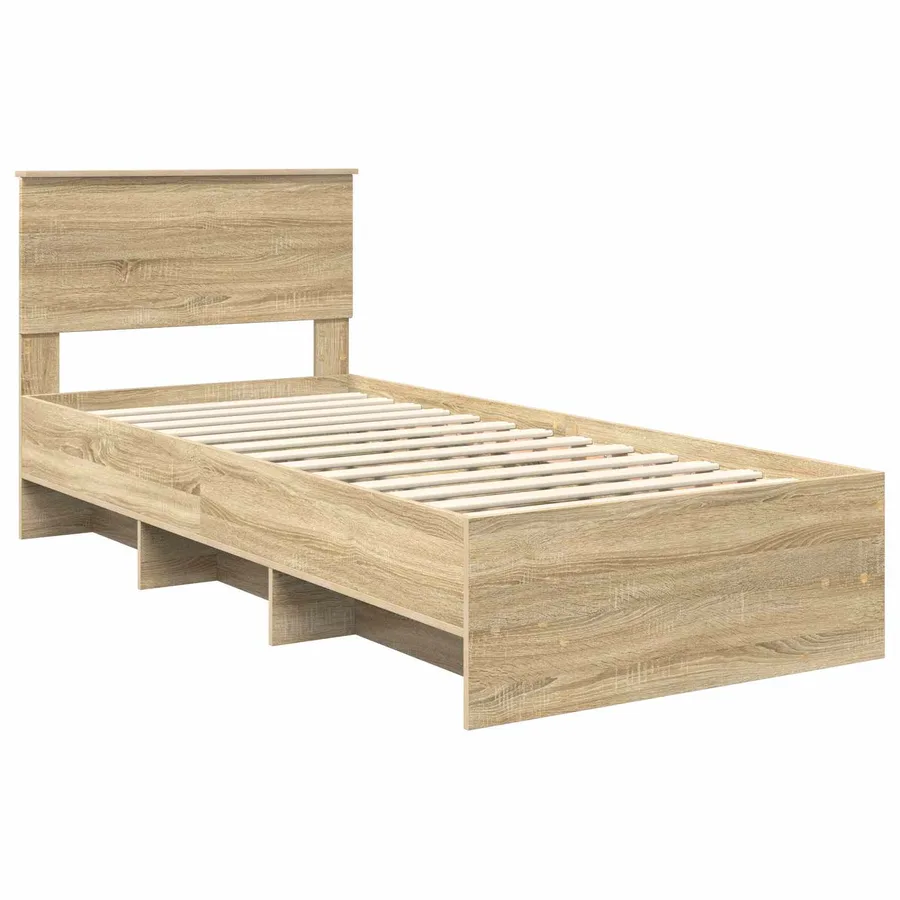 Cadre de lit Chêne Sonoma 80 x 200 cm Bois d'ingénierie - 4