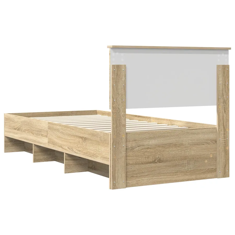 Cadre de lit Chêne Sonoma 80 x 200 cm Bois d'ingénierie - 9