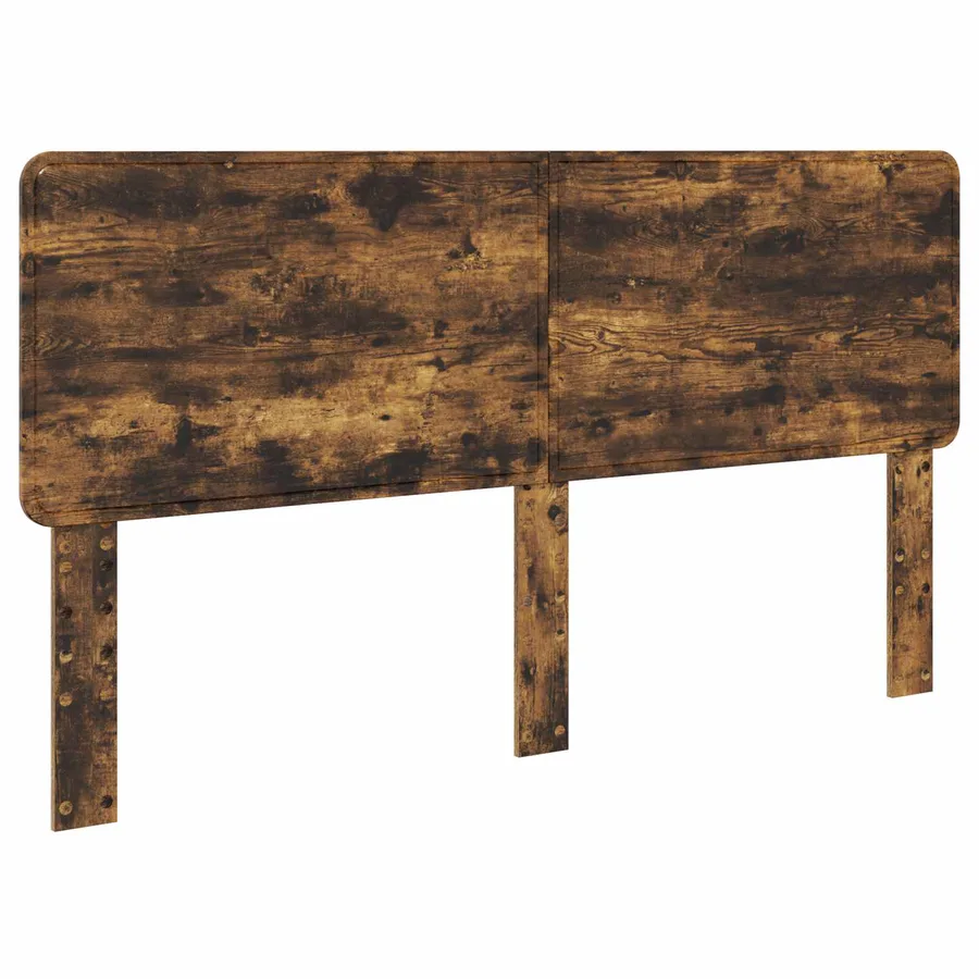 Cadre de lit Chêne fumé 200 x 200 cm Pin massif - 6