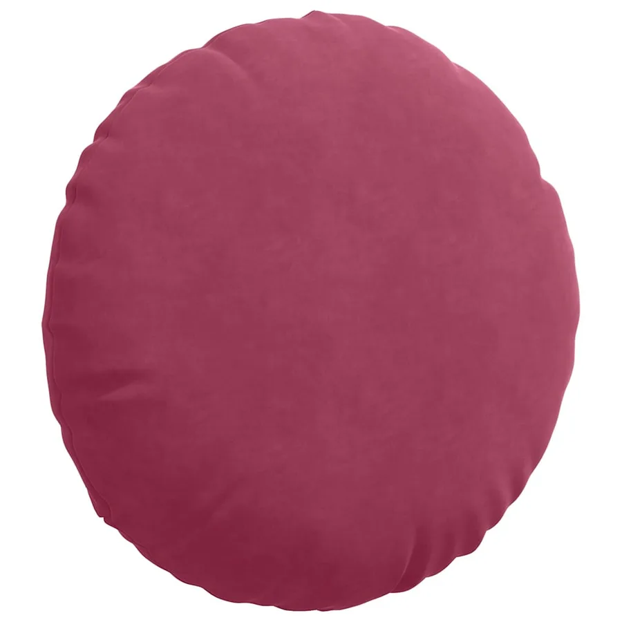 Coussins de siège 2 pcs Bordeaux Ø 80 x 29 cm Velours - 5