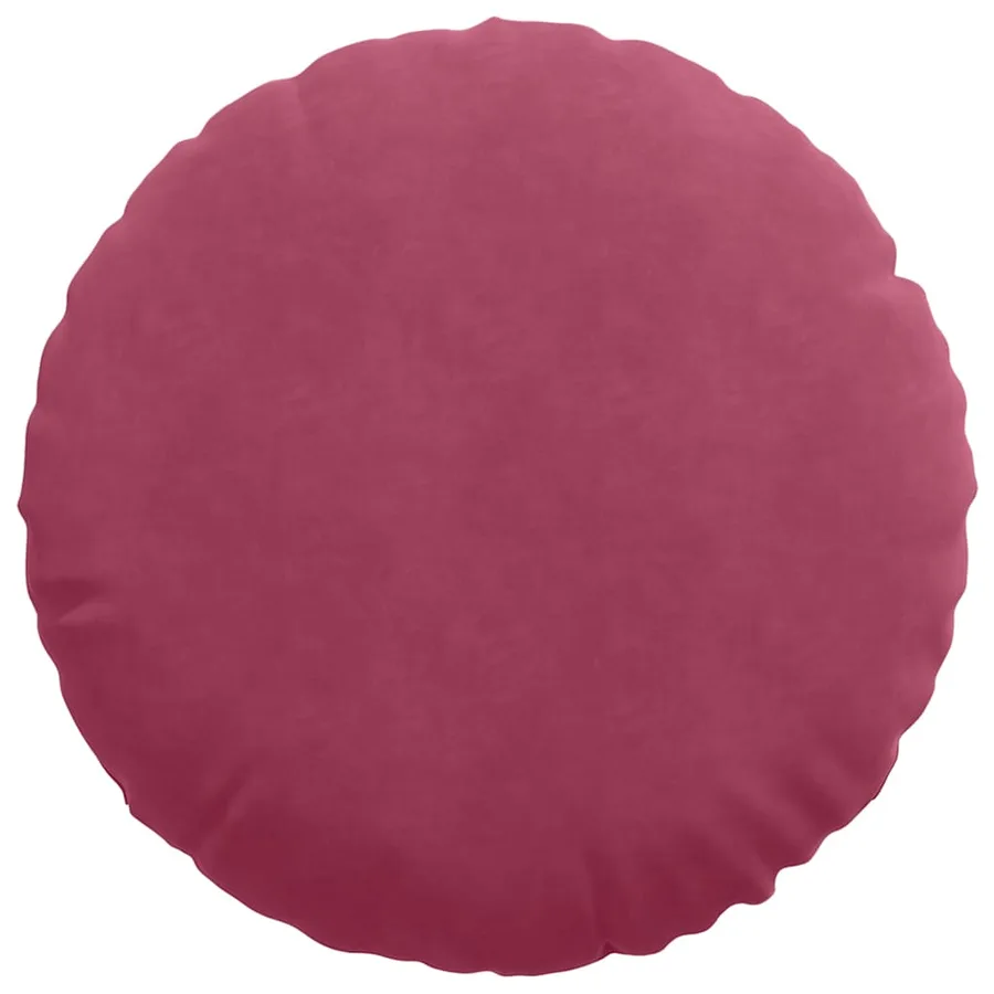 Coussins de siège 2 pcs Bordeaux Ø 80 x 29 cm Velours - 6